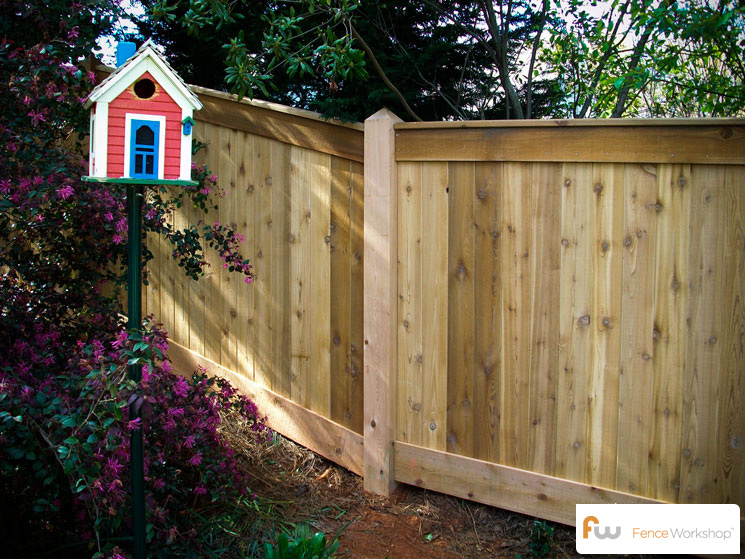 The Sanford™ Custom Cedar Wood Privacy Fence Pictures & Per Foot Pricing